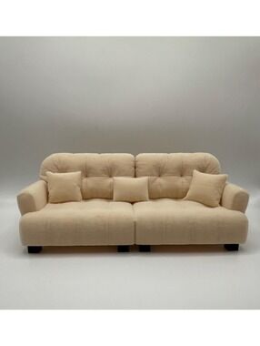 1:24 Scale Miniature Sofa, Dollhouse Furniture, Velvet Flocked MCM Sofa Mini